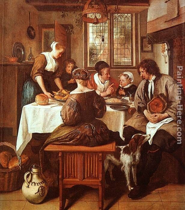 Jan Steen Grace before the Meal